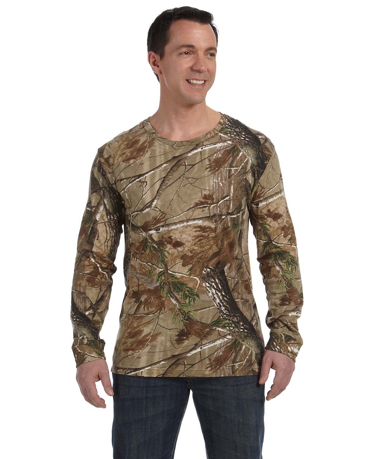 CODE FIVE Men's Realtree Camo Long-Sleeve T-Shirt: Embrace Nature's Charm with Comfort"