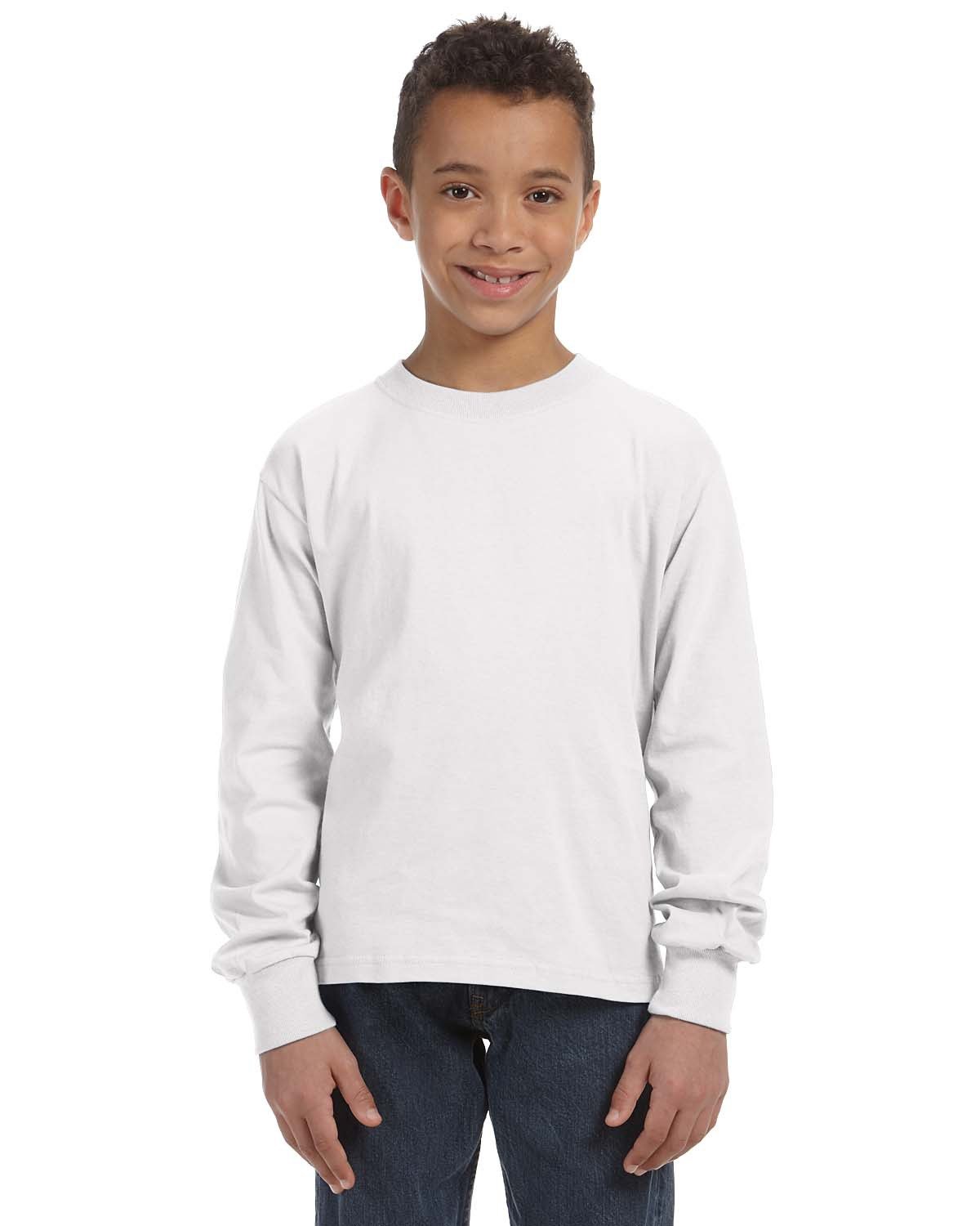 Fruit of the Loom Youth 5 oz. HD Cottonâ„¢ Long-Sleeve T-Shirt: Enduring Comfort for Young Explorers