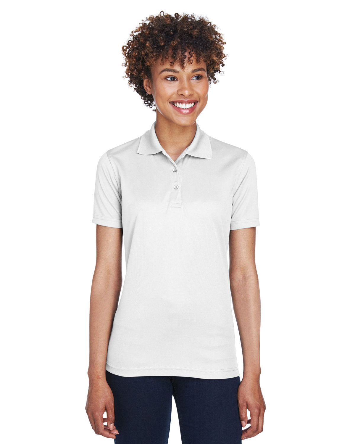 Elegance in Motion: UltraClub Ladies' Cool & Dry Mesh Piqué Polo