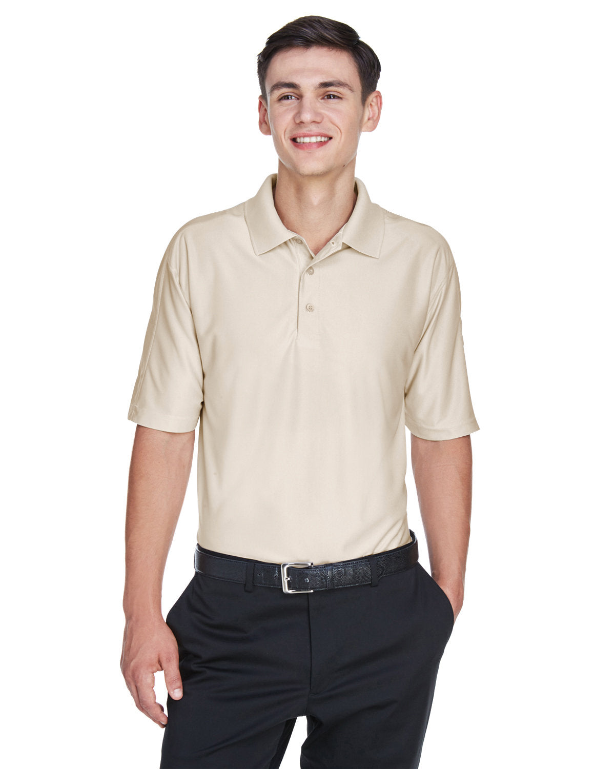 Elevate Your Presence: UltraClub Men's Cool & Dry Elite Performance Polo