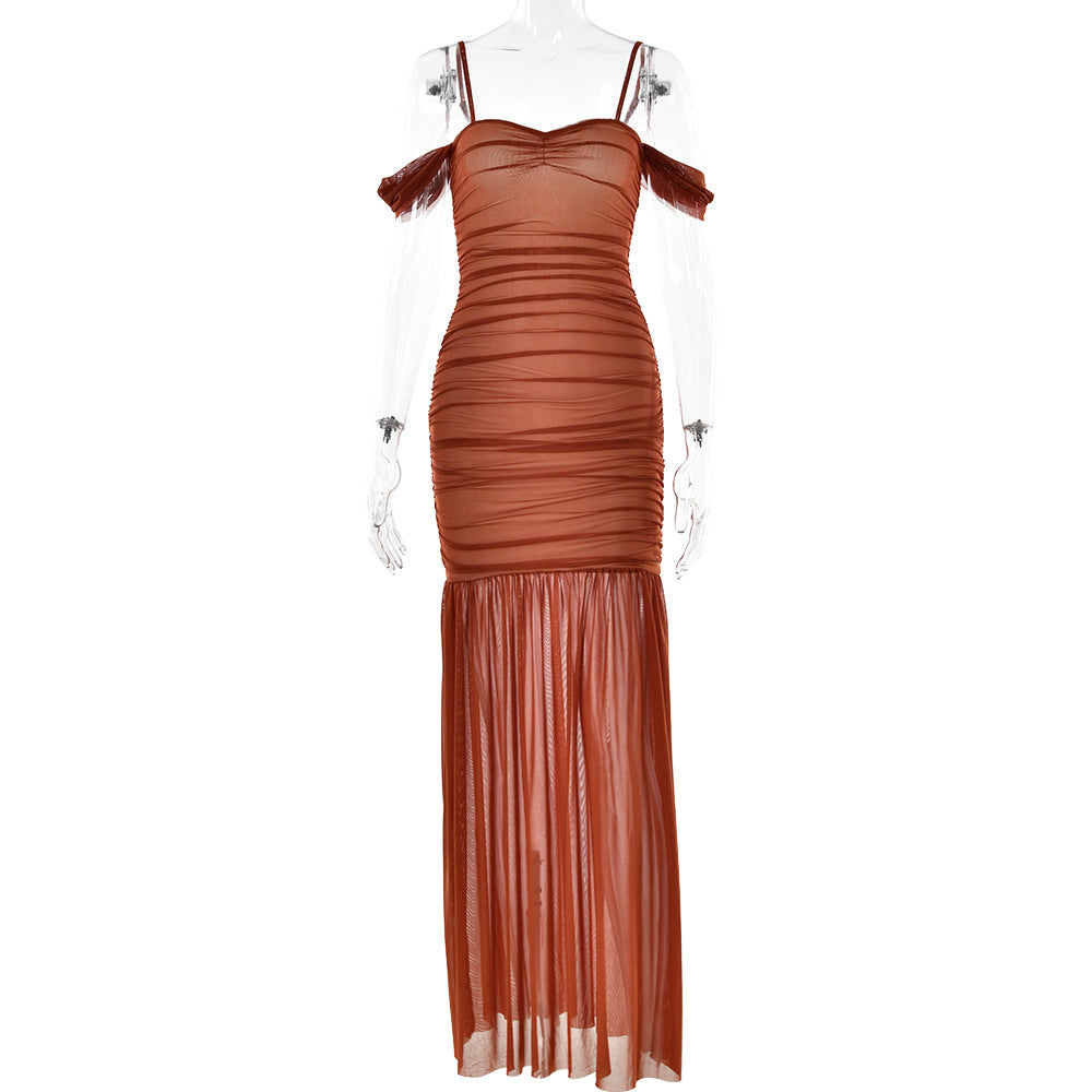 Dress Women Summer Sexy Stitched Backless Strap Dress