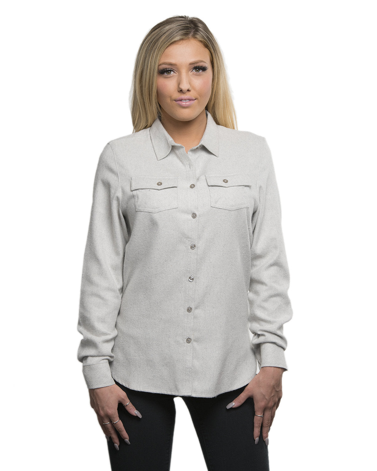 Burnside Ladies' Solid Flannel Shirt B5200