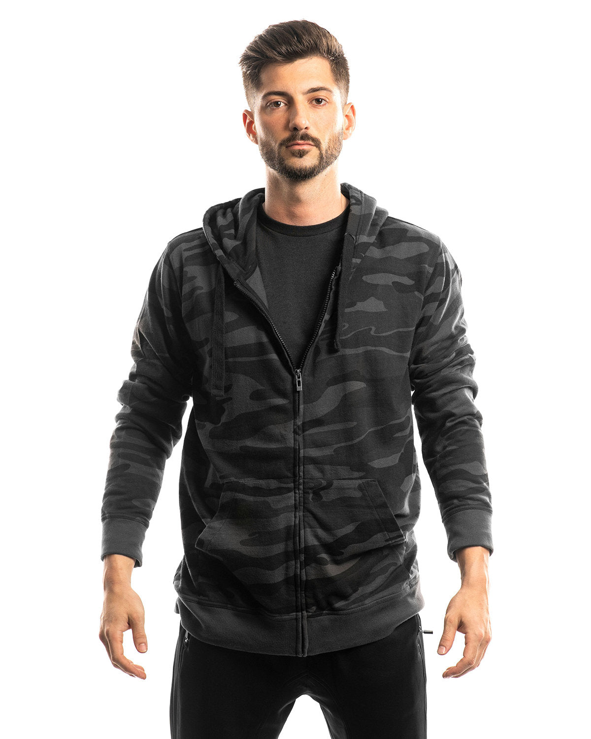Burnside Men's French Terry Full-Zip Hooded Sweatshirt B8615