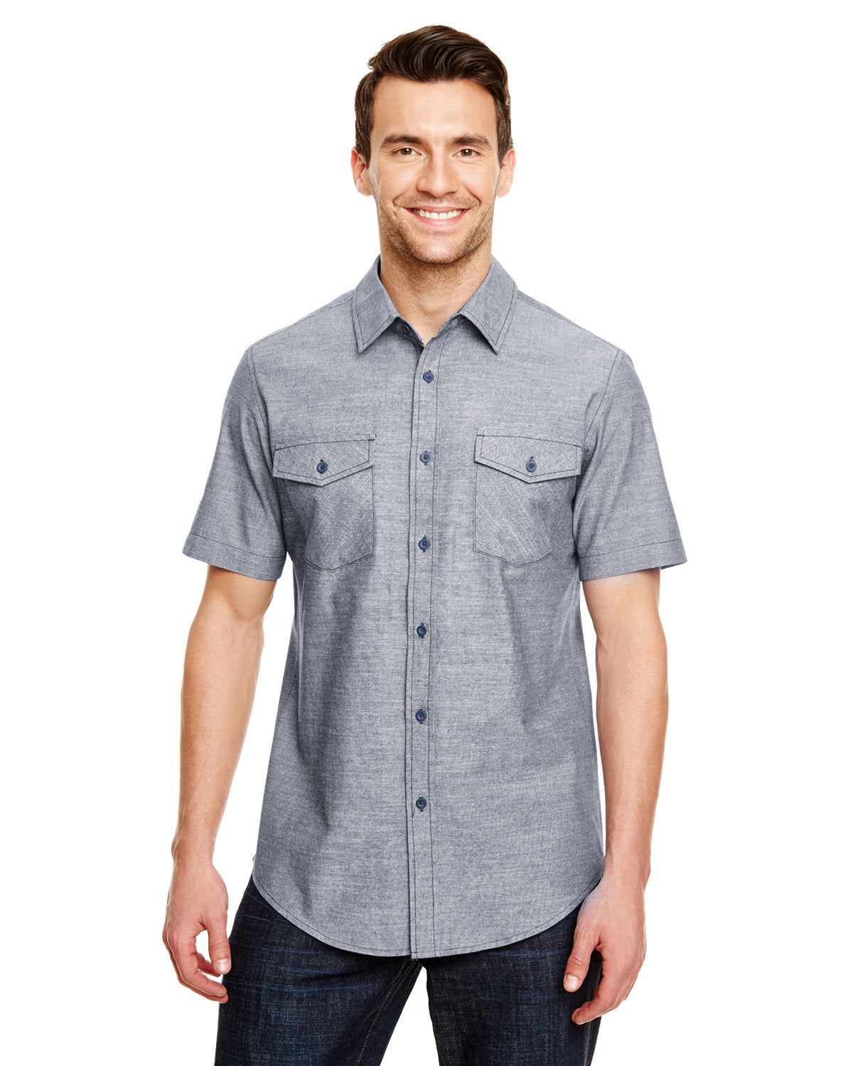 Burnside Mens Chambray Woven Shirt B9255