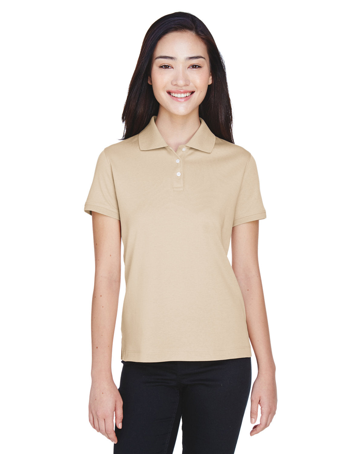 Elegant Simplicity: Devon & Jones Ladies' Solid Perfect Pima Interlock Polo