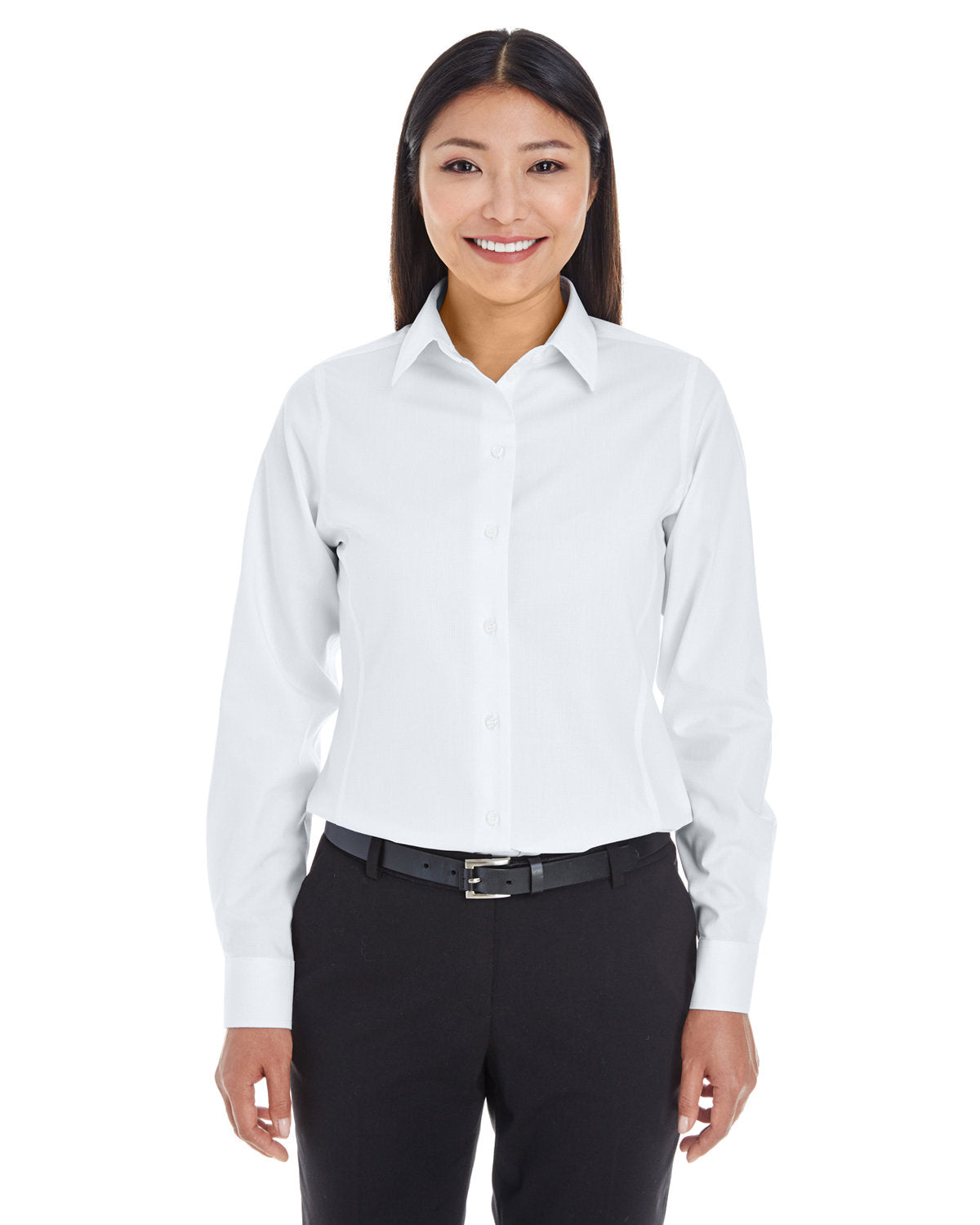 Elevate Your Elegance with the Devon & Jones Ladies' Crown Woven Collection® Royal Dobby Shirt