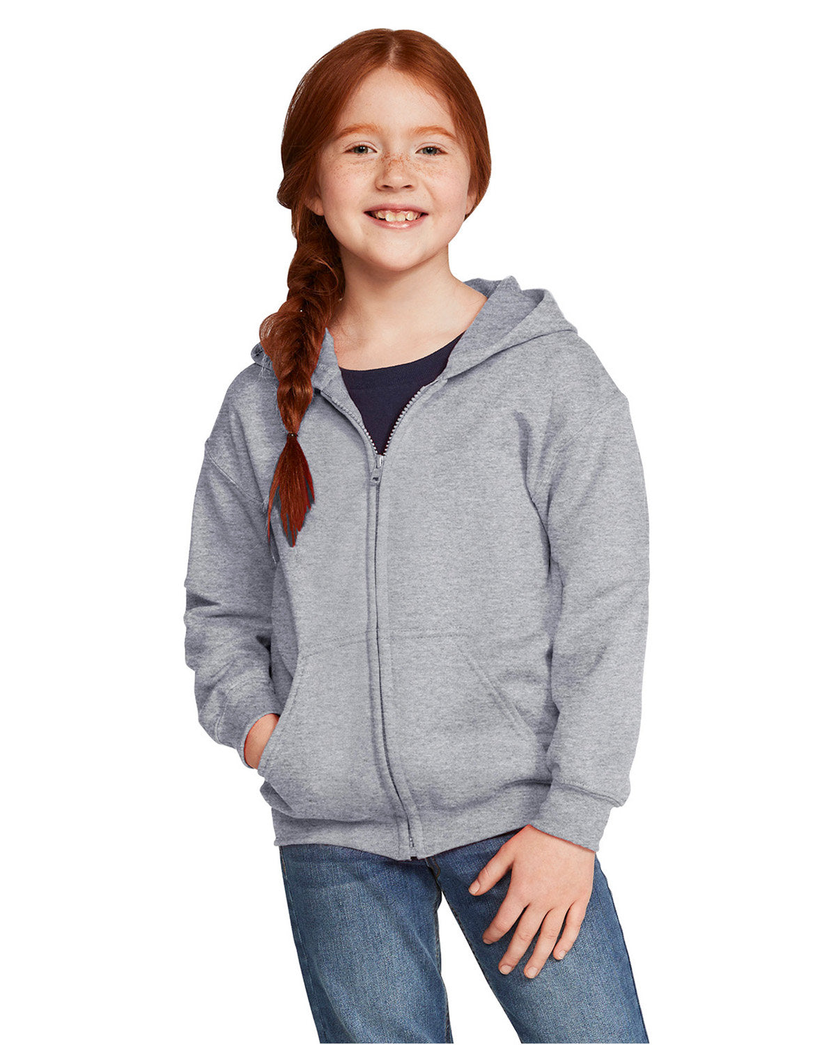 COZY AND STYLISH: GILDAN YOUTH HEAVY BLEND„¢ FULL-ZIP HOODED SWEATSHIRT FOR ULTIMATE COMFORT AND DURABILITY