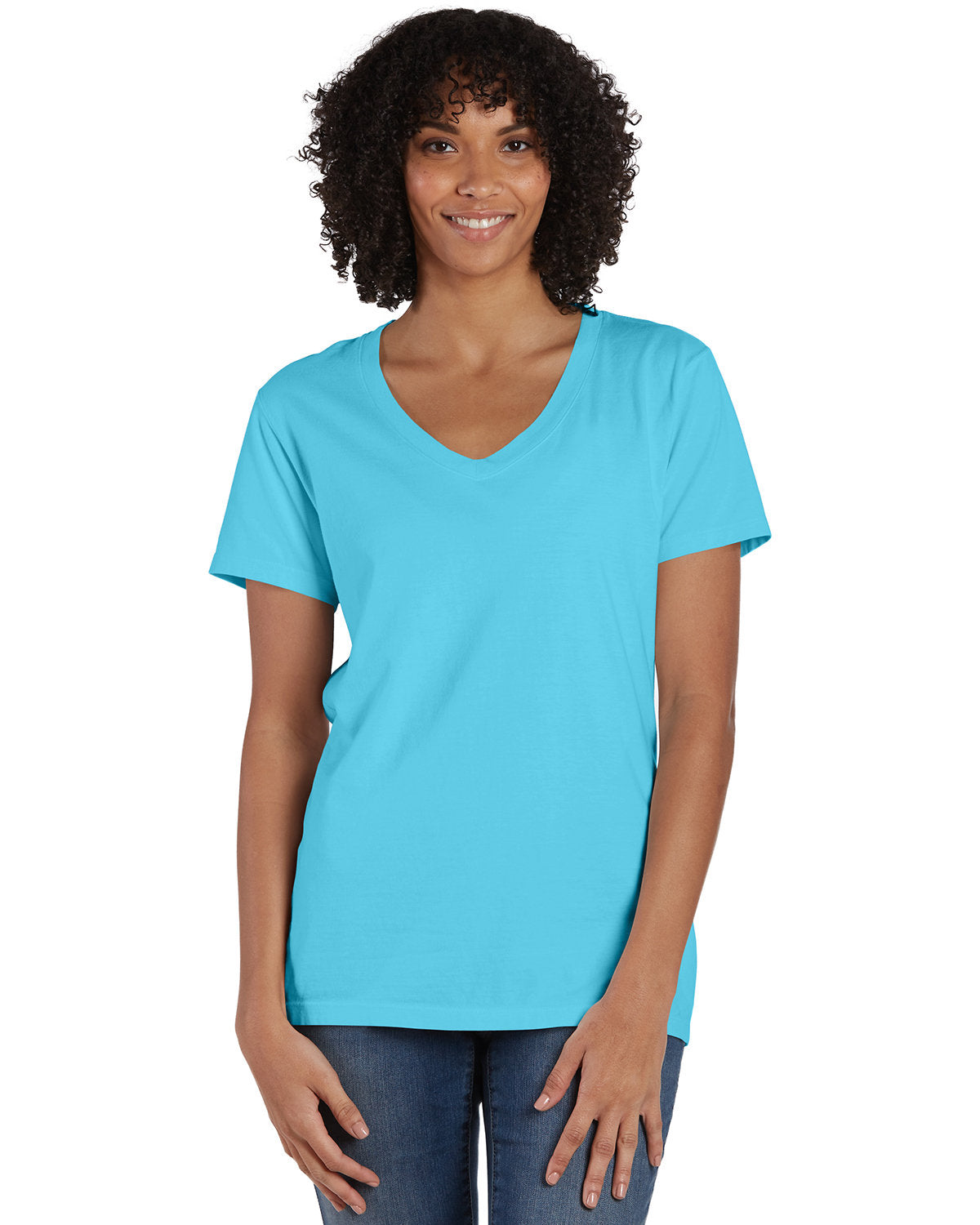 ComfortWash by Hanes Ladies' V-Neck T-Shirt GDH125