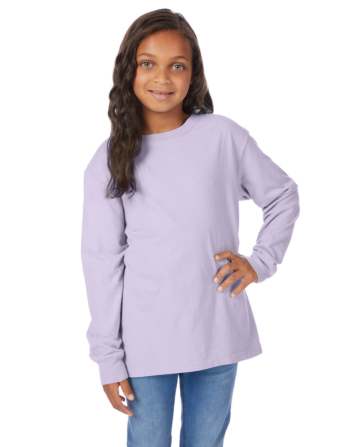 ComfortWash by Hanes Youth Crew Long-Sleeve T-Shirt GDH275