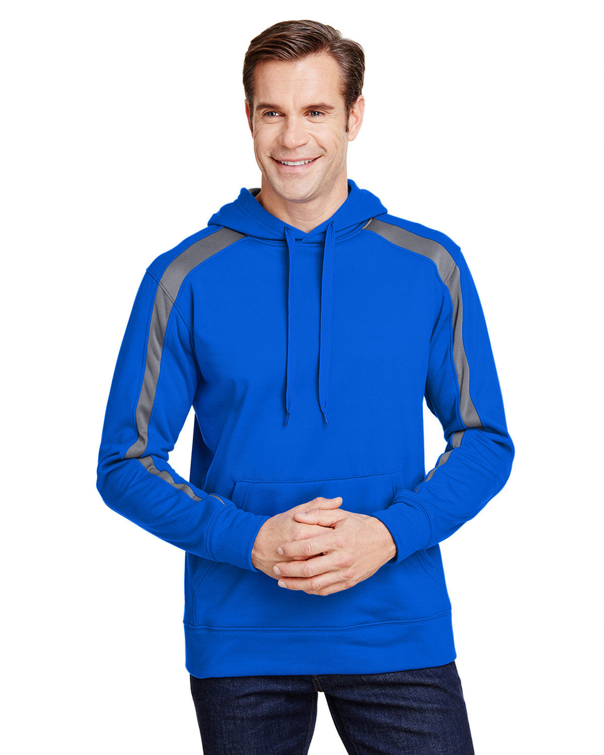 A4 Men's Spartan Tech-Fleece Color Block Hooded Sweatshirt: Elevated Comfort