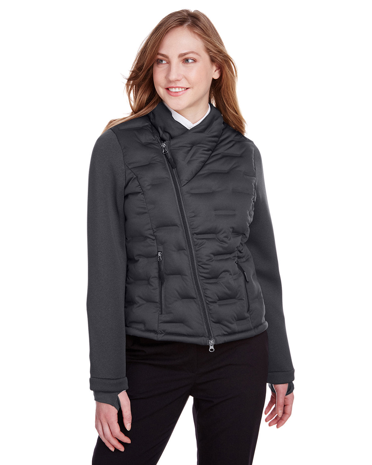 Elevate Your Style with the North End Ladies' Loft Pioneer Hybrid Bomber Jacket