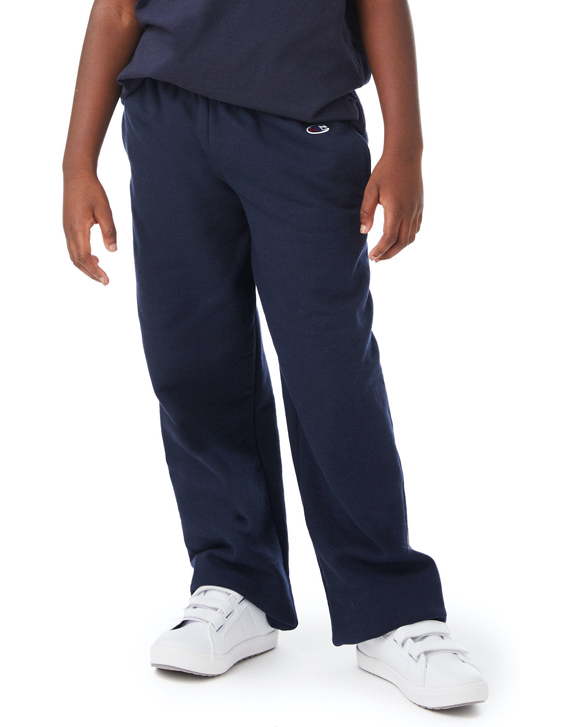 Champion Essential: The Youth Powerblend® Open-Bottom Fleece Pant with Pockets