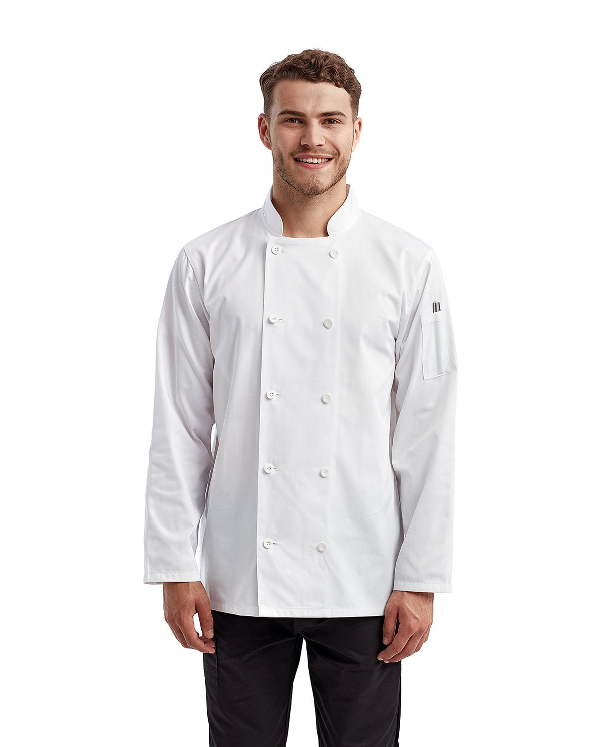 Artisan Radiance: The Unisex Long-Sleeve Sustainable Chef's Coat from the Artisan Collection by Reprime