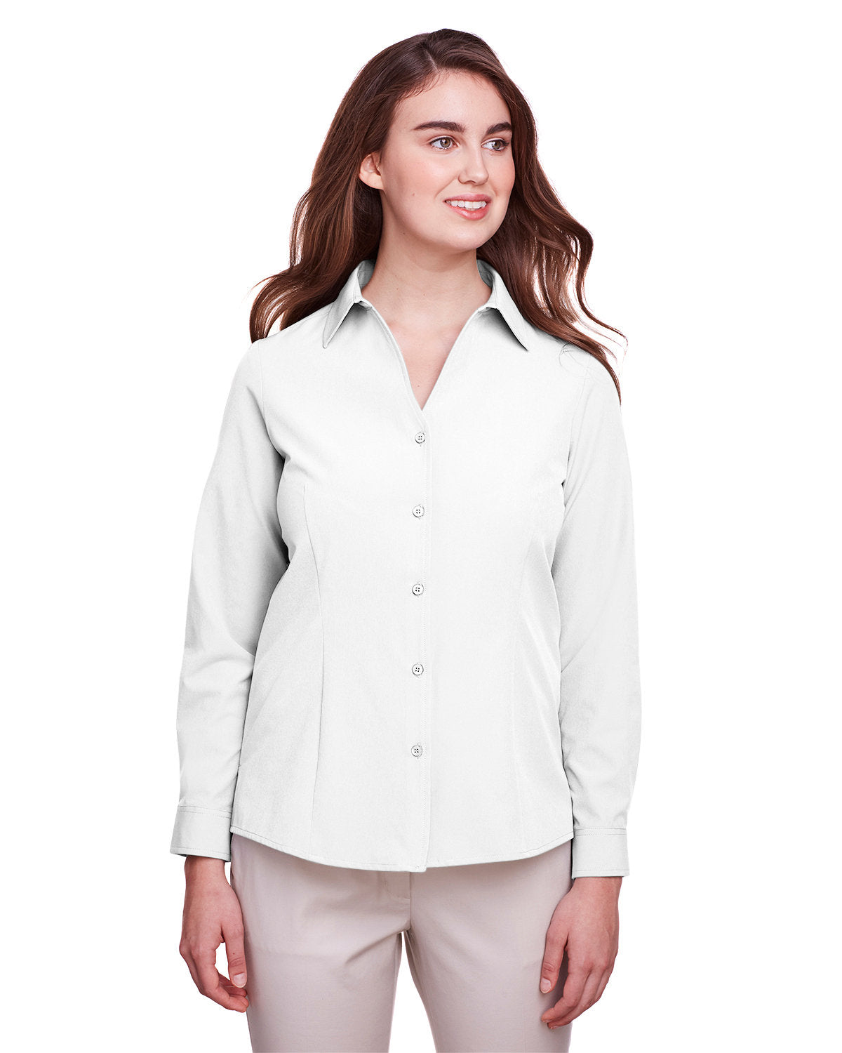 Enduring Elegance: UltraClub Ladies' Bradley Performance Woven Shirt