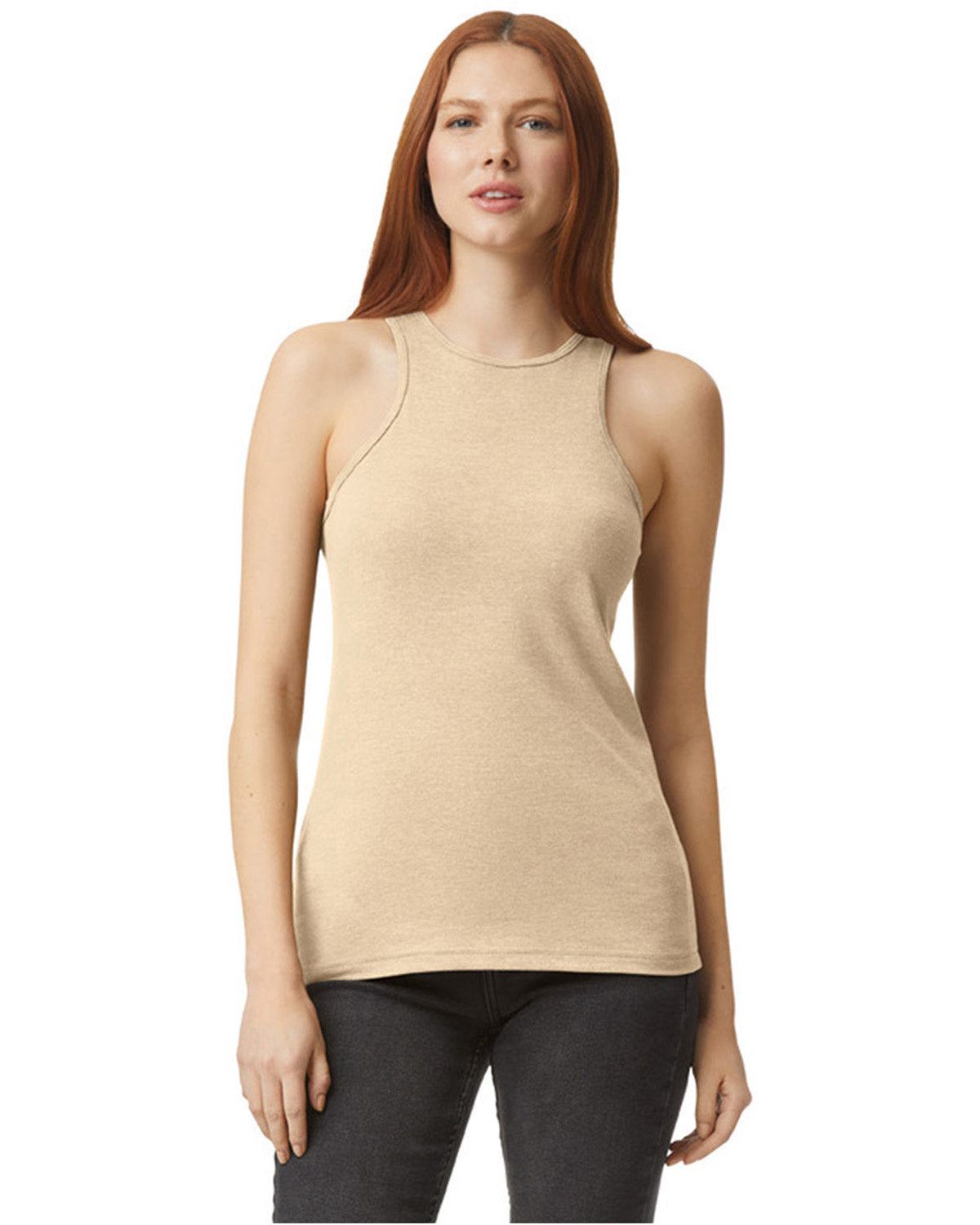 American Apparel Ladies' CVC Racerback Tank: Redefine Comfort and Style with Elegance