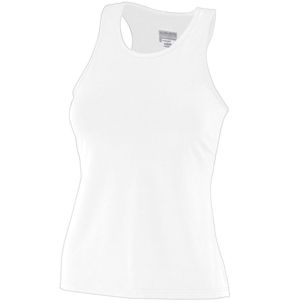 LADIES POLY/SPANDEX SOLID RACERBACK TANK - Apparel Globe