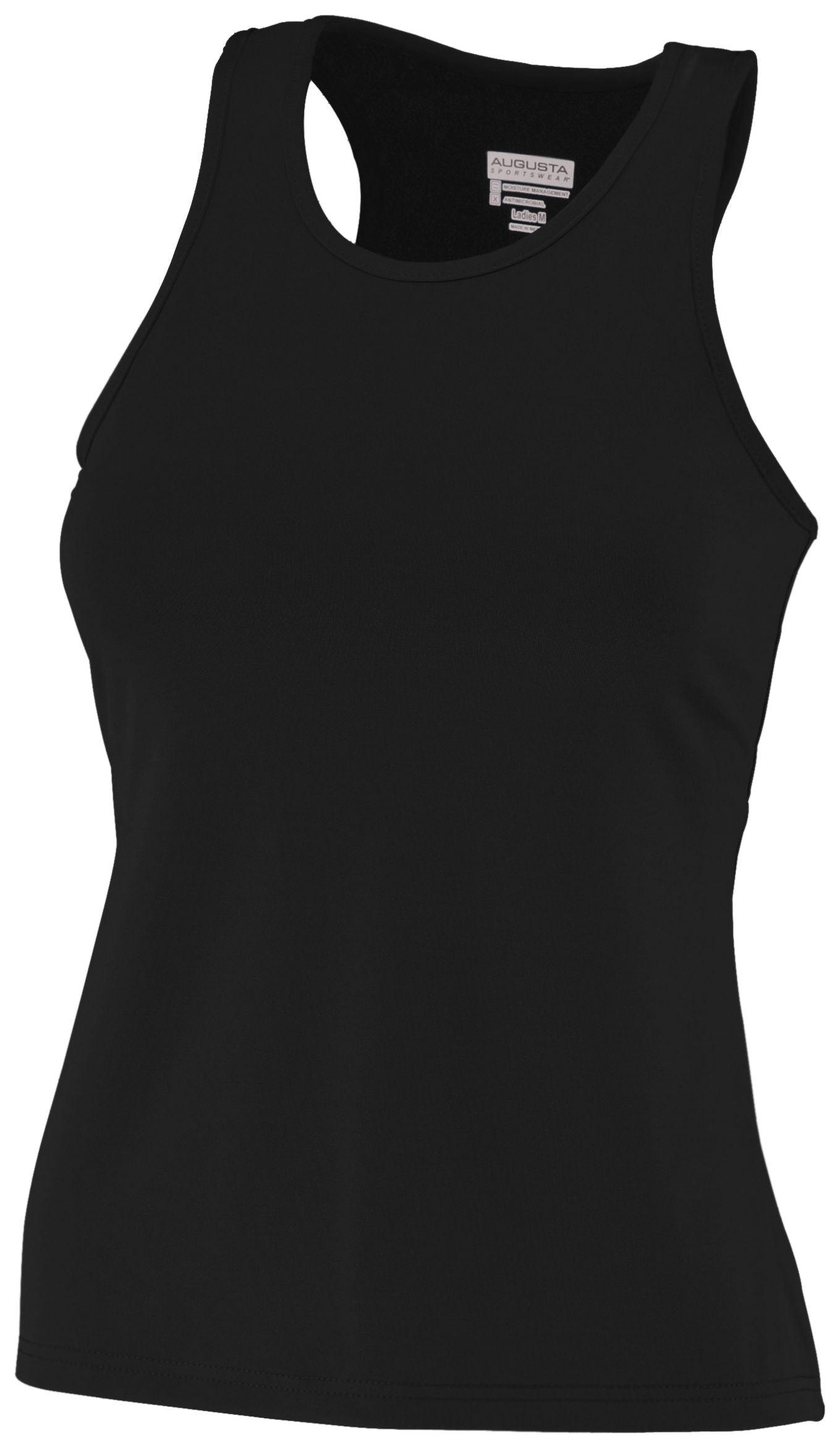 LADIES POLY/SPANDEX SOLID RACERBACK TANK - Apparel Globe