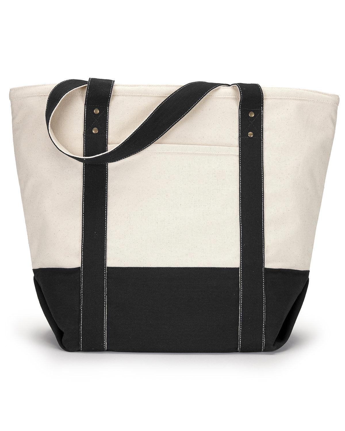 Seaside Zippered Cotton Tote - Apparel Globe