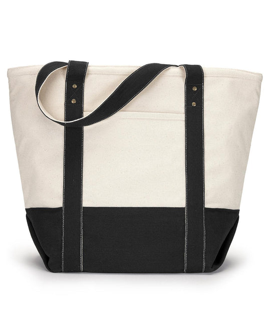 Seaside Zippered Cotton Tote - Apparel Globe