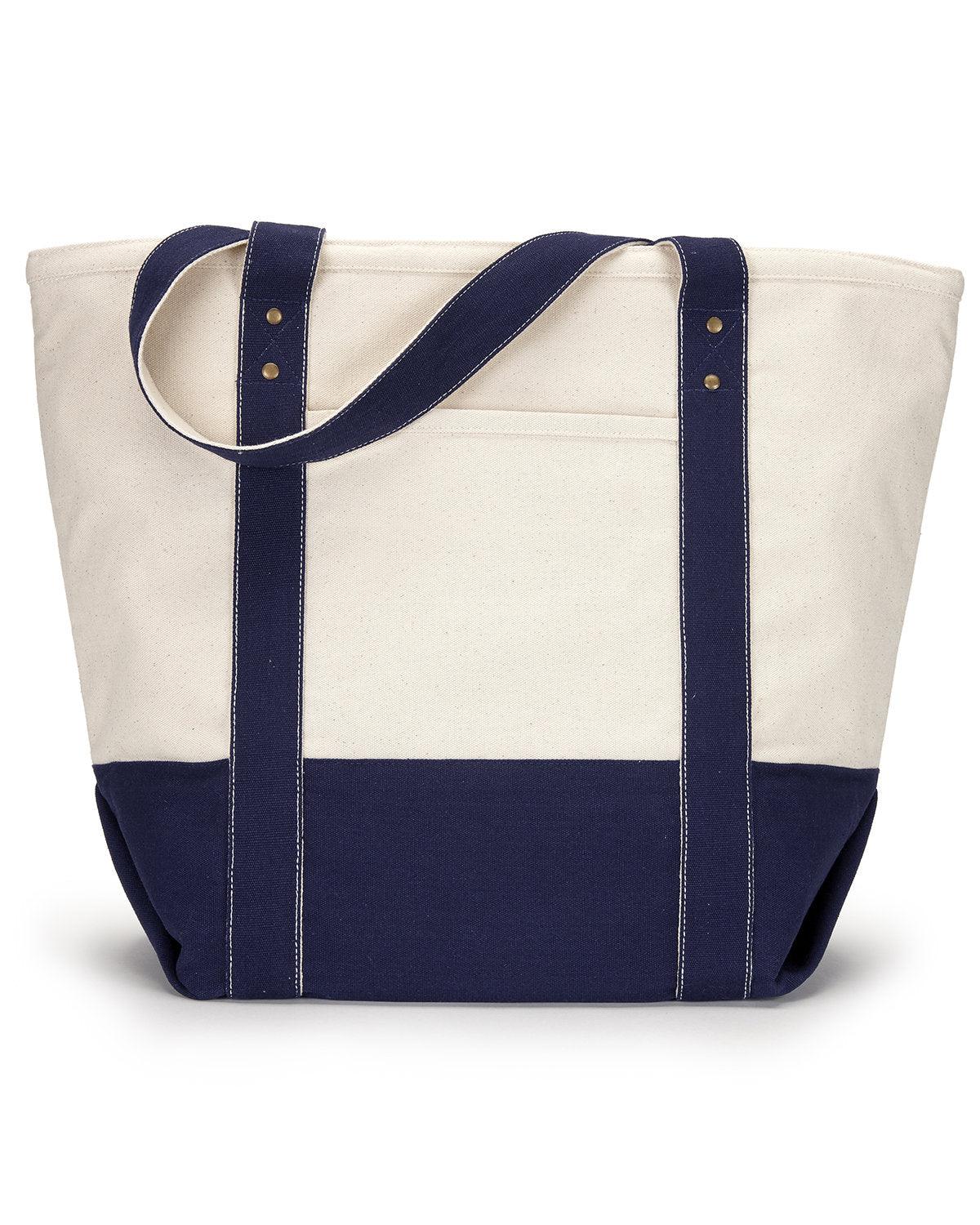 Seaside Zippered Cotton Tote - Apparel Globe