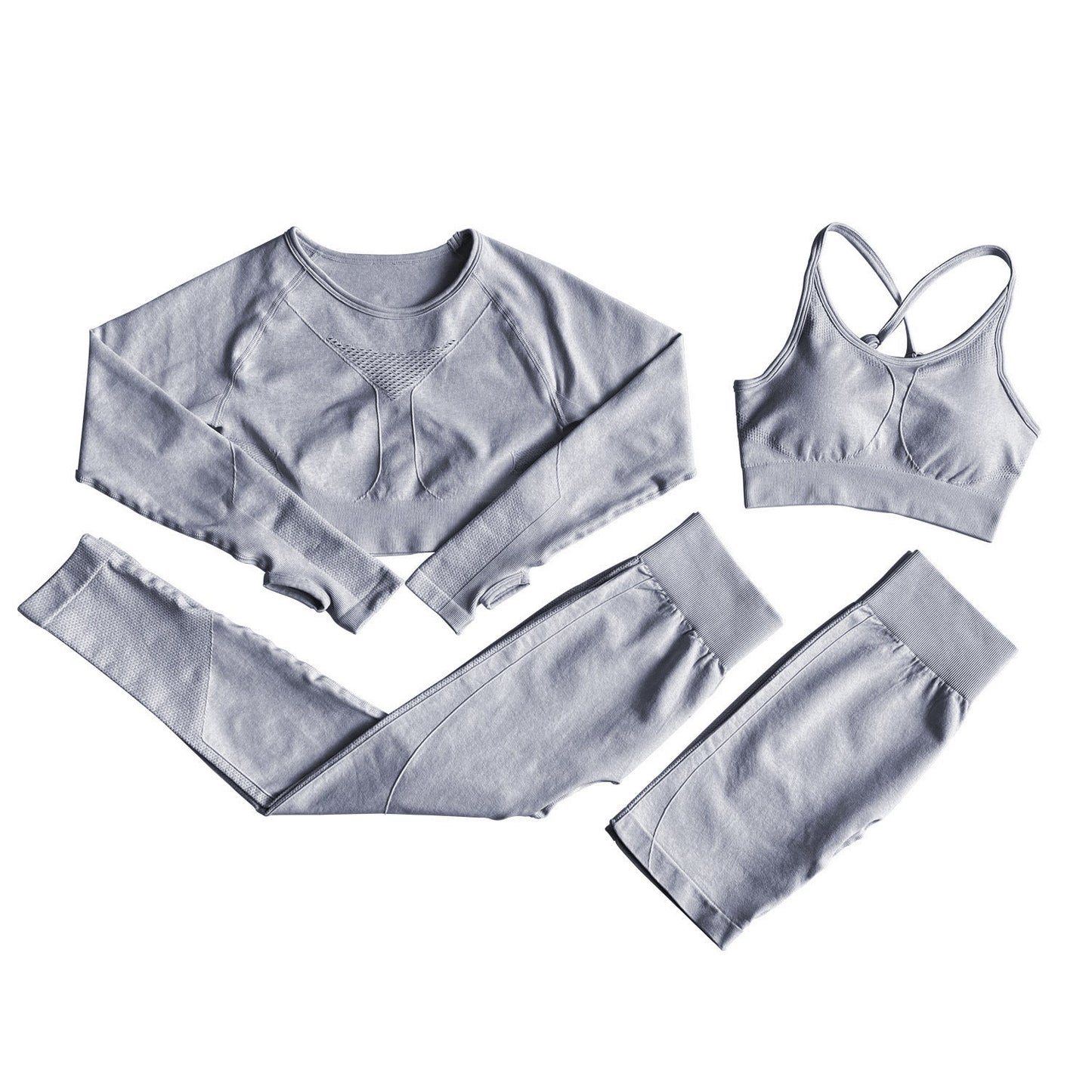 European And American Yoga Suits, Long Shorts, Sports Bra, Sweat Suit