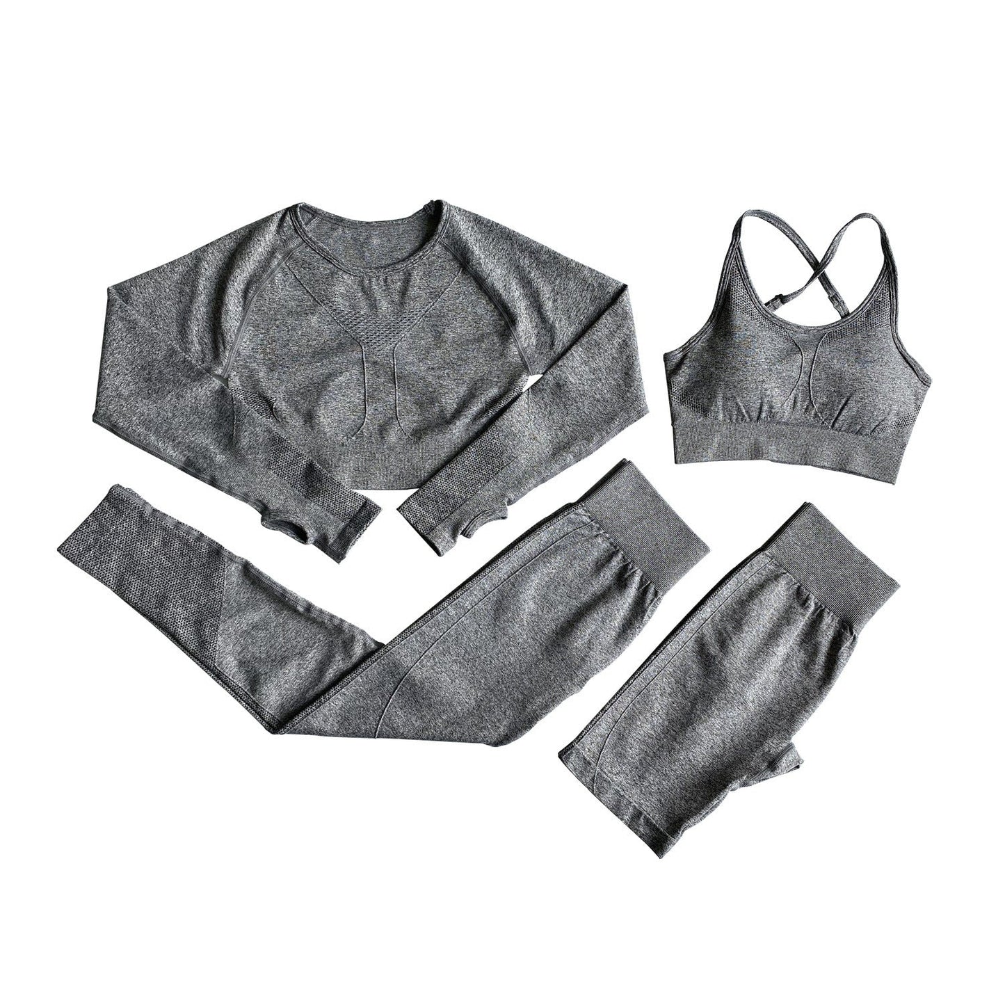 European And American Yoga Suits, Long Shorts, Sports Bra, Sweat Suit