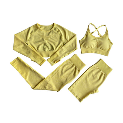 European And American Yoga Suits, Long Shorts, Sports Bra, Sweat Suit