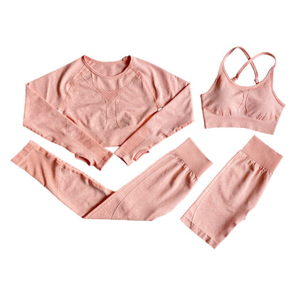 European And American Yoga Suits, Long Shorts, Sports Bra, Sweat Suit