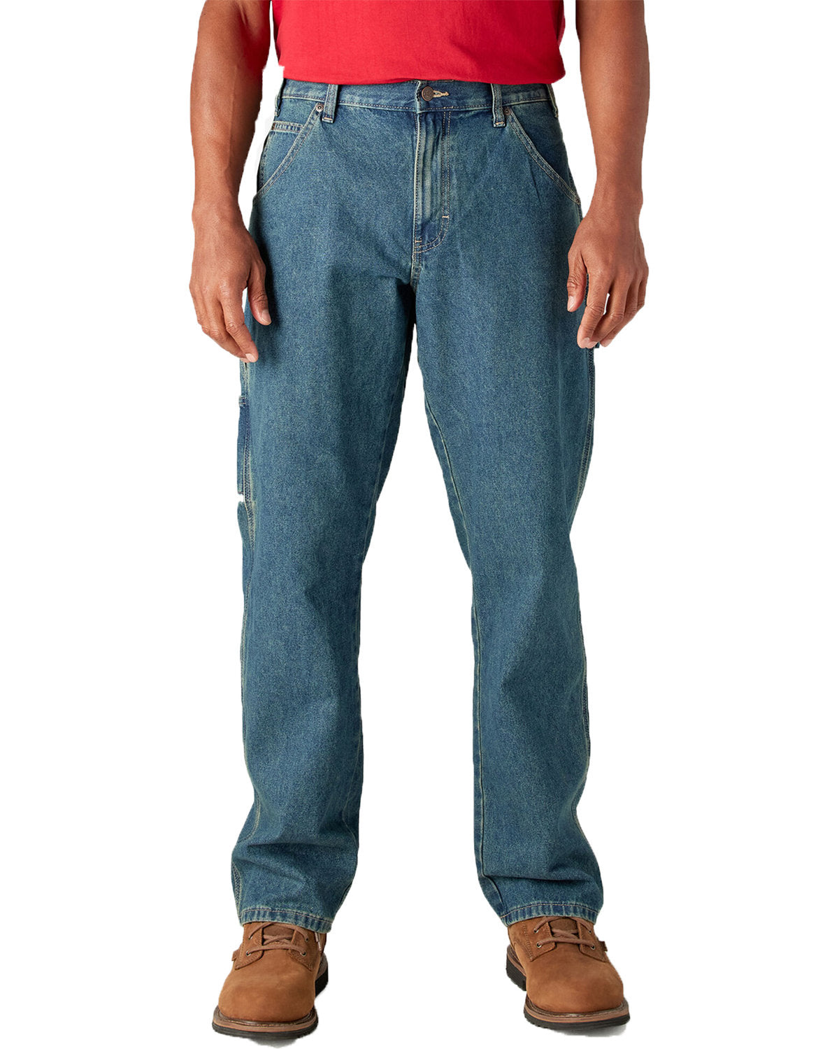 Dickies Unisex Relaxed Fit Stonewashed Carpenter Denim Jean Pant 19294