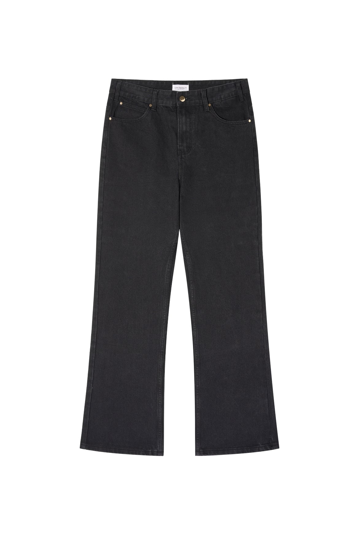 Black Bootcut Jeans Washed Retro Distressed