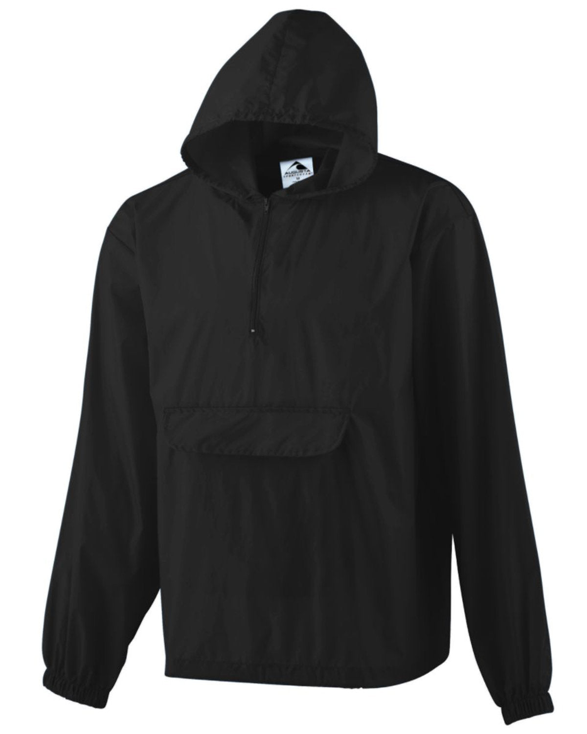 Hooded Nylon Half Zip Pullover Pouch Jacket - Apparel Globe