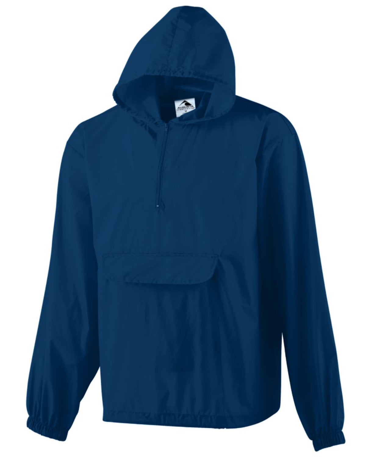 Hooded Nylon Half Zip Pullover Pouch Jacket - Apparel Globe