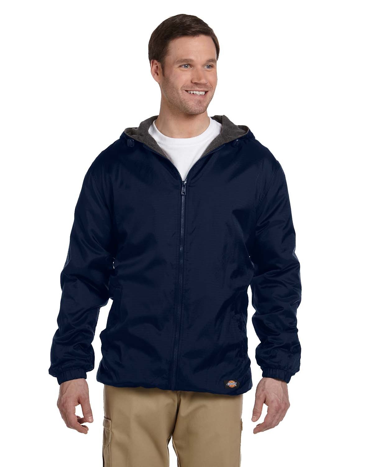 Dickies Men's Fleece-Lined Hooded Nylon Jacket 33237