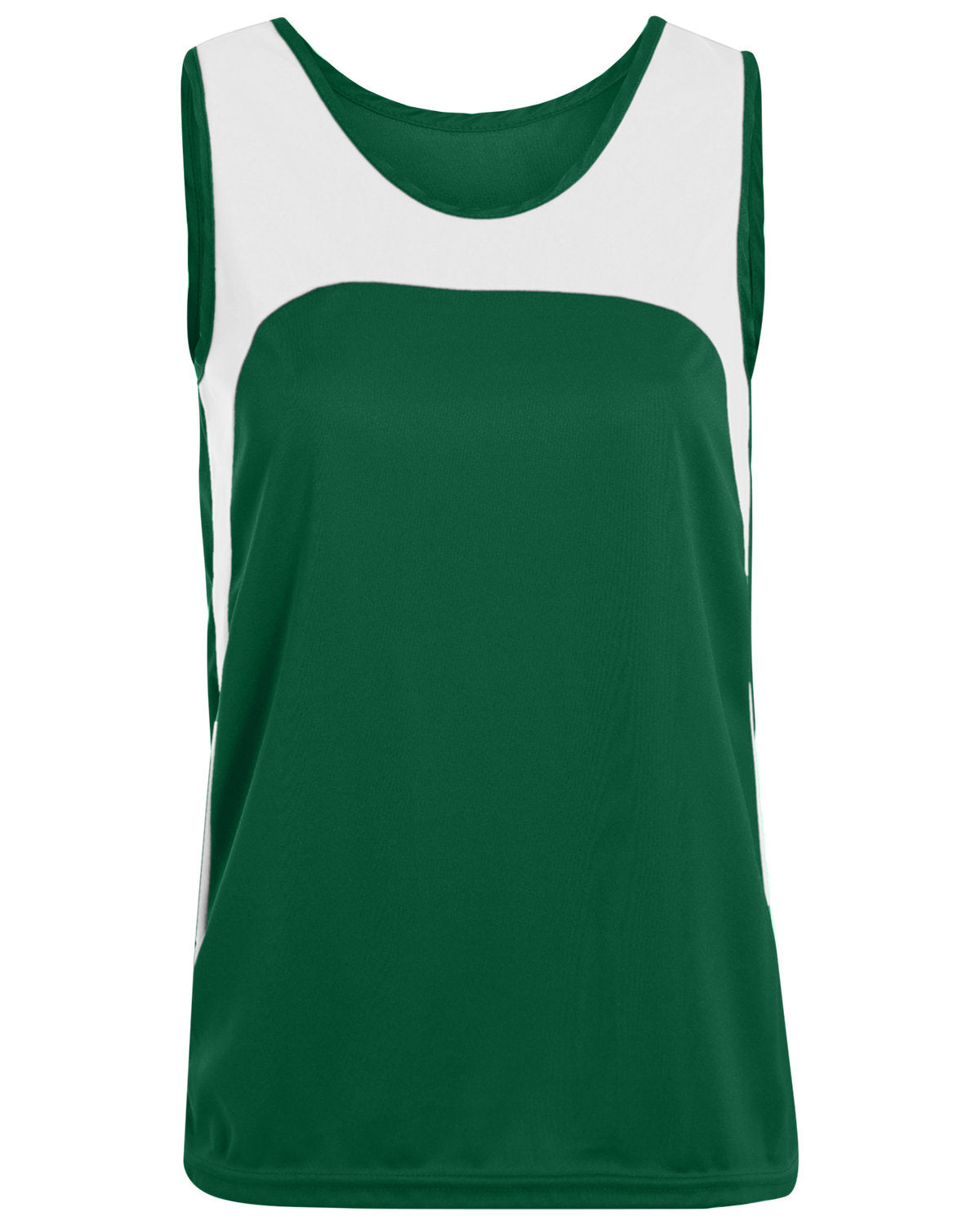 Ladies' Wicking Polyester Sleeveless Jersey with Contrast Inserts - Apparel Globe