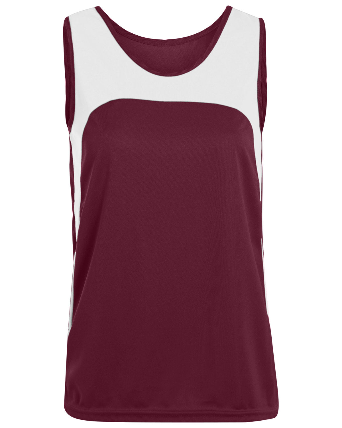 Ladies' Wicking Polyester Sleeveless Jersey with Contrast Inserts - Apparel Globe