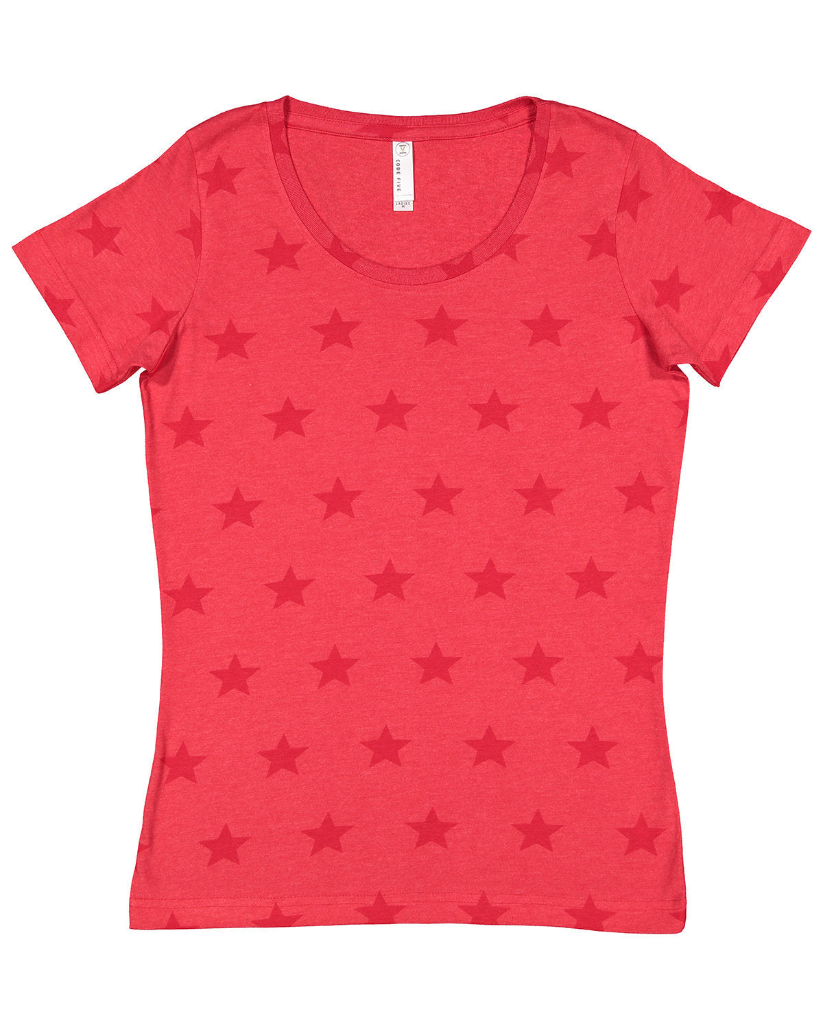 CODE FIVE Ladies' Five Star T-Shirt: Elevate Your Style with a Touch of Starry Elegance