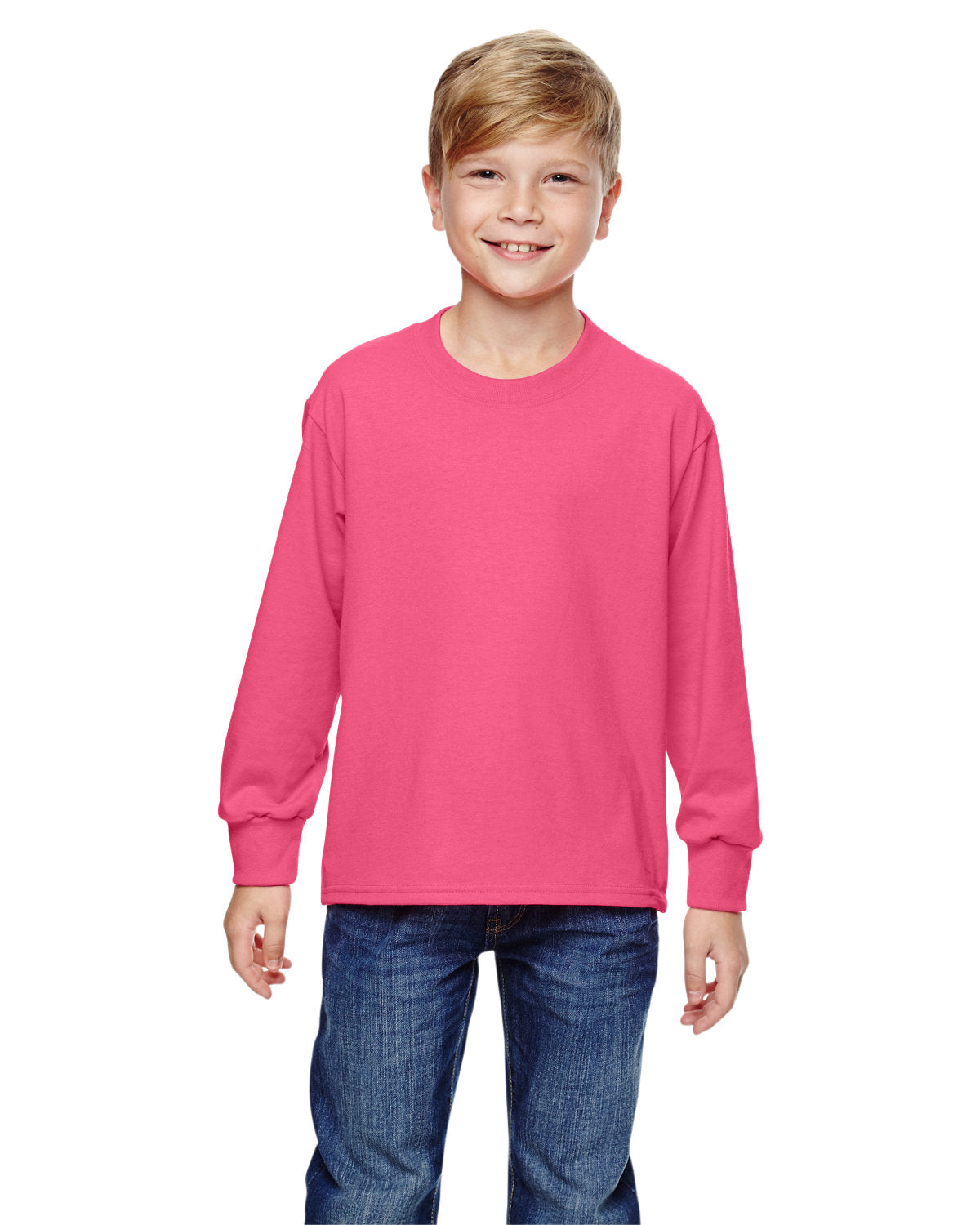 Fruit of the Loom Youth 5 oz. HD Cottonâ„¢ Long-Sleeve T-Shirt: Enduring Comfort for Young Explorers