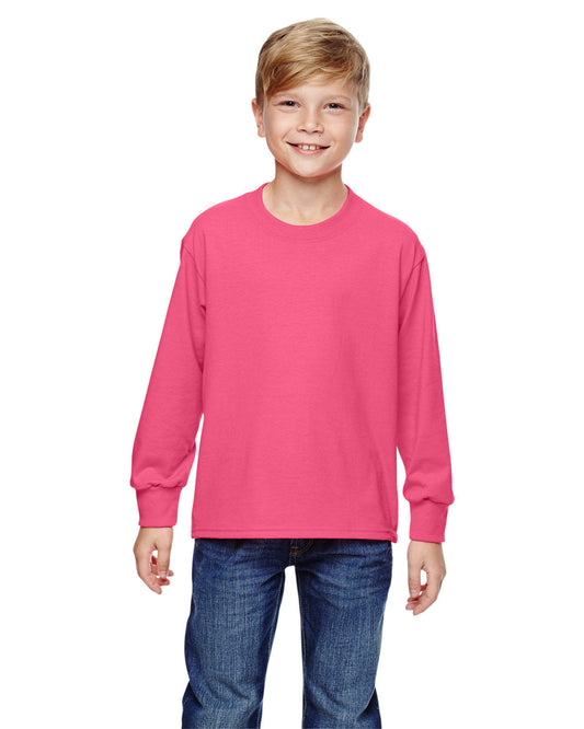 Fruit of the Loom Youth 5 oz. HD Cottonâ„¢ Long-Sleeve T-Shirt: Enduring Comfort for Young Explorers