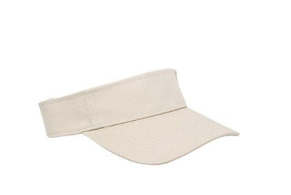 Cotton Woven Hook-And-Loop Adjustable Visor - Apparel Globe