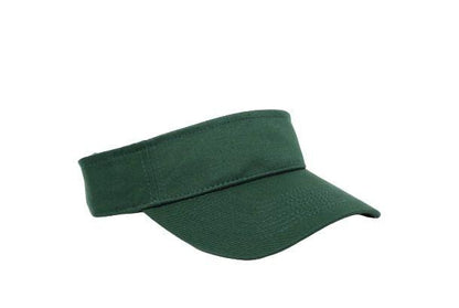 Cotton Woven Hook-And-Loop Adjustable Visor - Apparel Globe