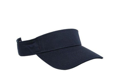 Cotton Woven Hook-And-Loop Adjustable Visor - Apparel Globe