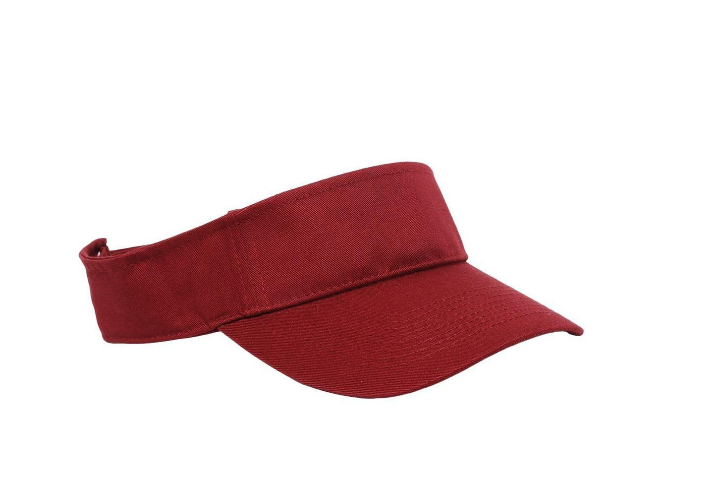 Cotton Woven Hook-And-Loop Adjustable Visor - Apparel Globe