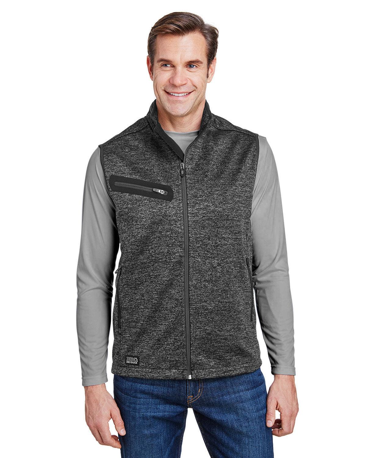 Compass Bonded MÃ©lange Sweater Fleece Vest - Apparel Globe