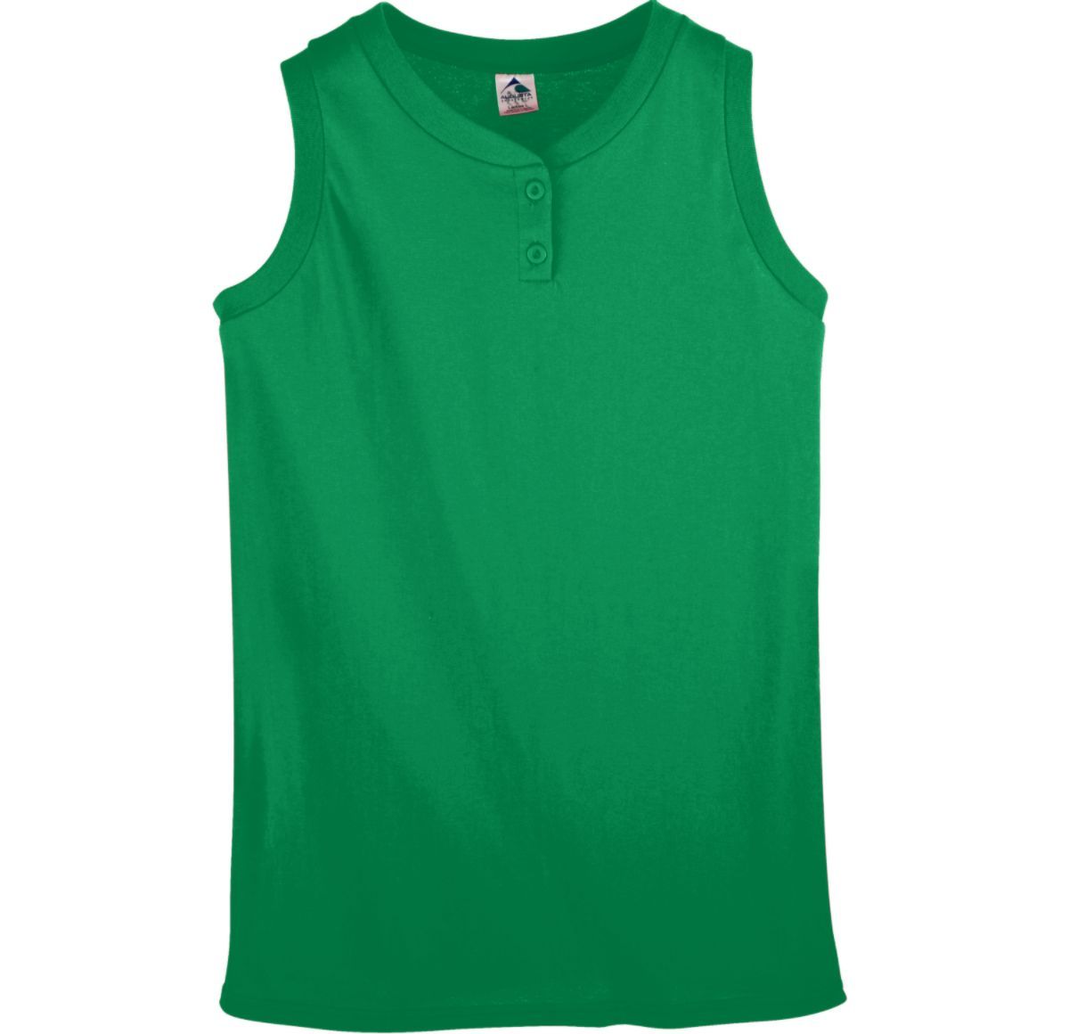 GIRLS SLEEVELESS TWO-BUTTON SOFTBALL JERSEY - Apparel Globe
