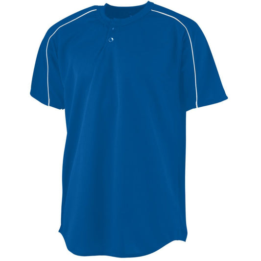 WICKING TWO-BUTTON BASEBALL JERSEY - Apparel Globe