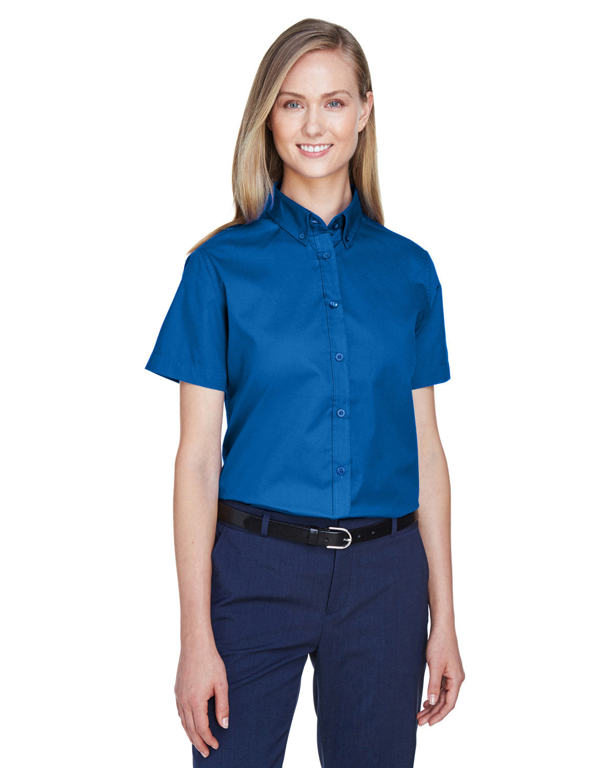 Ladies' Optimum Short-Sleeve Twill Shirt - Apparel Globe