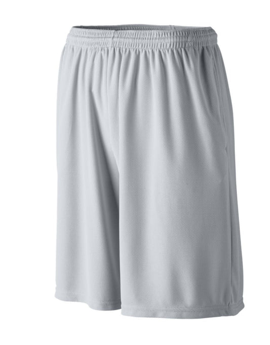YOUTH LONGER LENGTH WICKING SHORTS WITH POCKETS - Apparel Globe