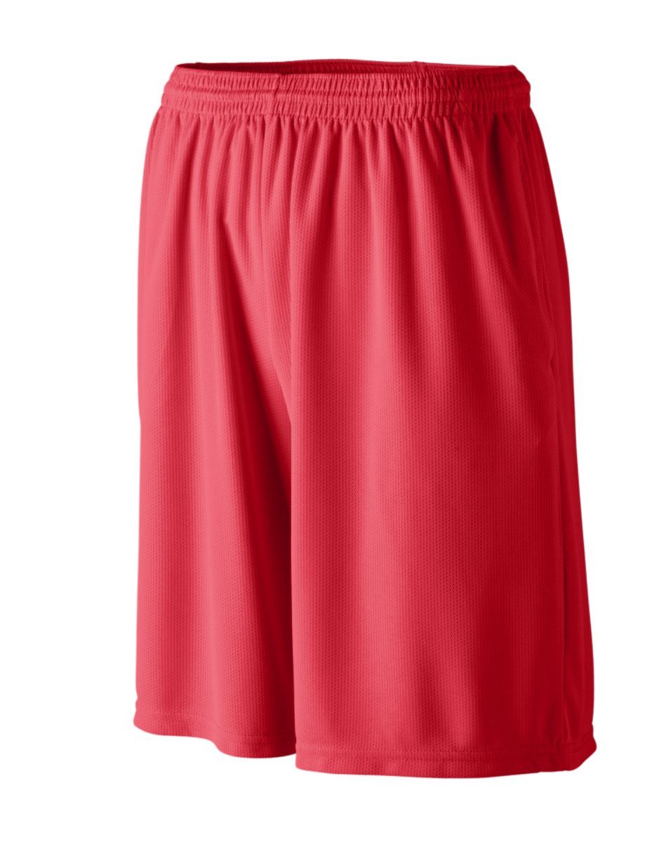 YOUTH LONGER LENGTH WICKING SHORTS WITH POCKETS - Apparel Globe
