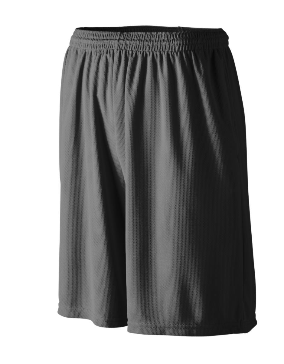 YOUTH LONGER LENGTH WICKING SHORTS WITH POCKETS - Apparel Globe