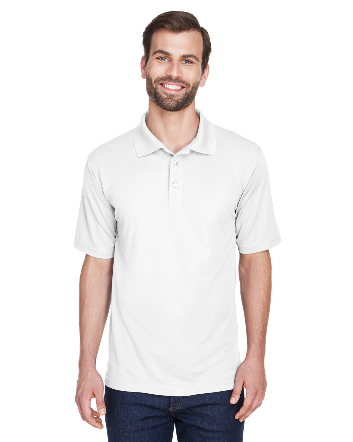 Elevated Comfort: UltraClub Men's Tall Cool & Dry Mesh PiquÃ© Polo